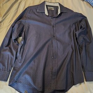 Men's Navy Patterned Shirt